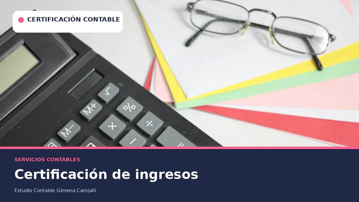 Calculadora y documentación utilizadas para preparar una certificación de ingresos